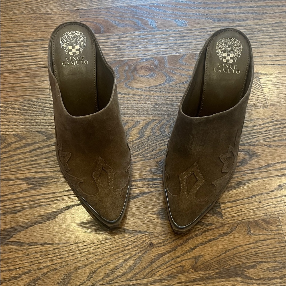 Vince Camuto Brown Suede Heeled Boots